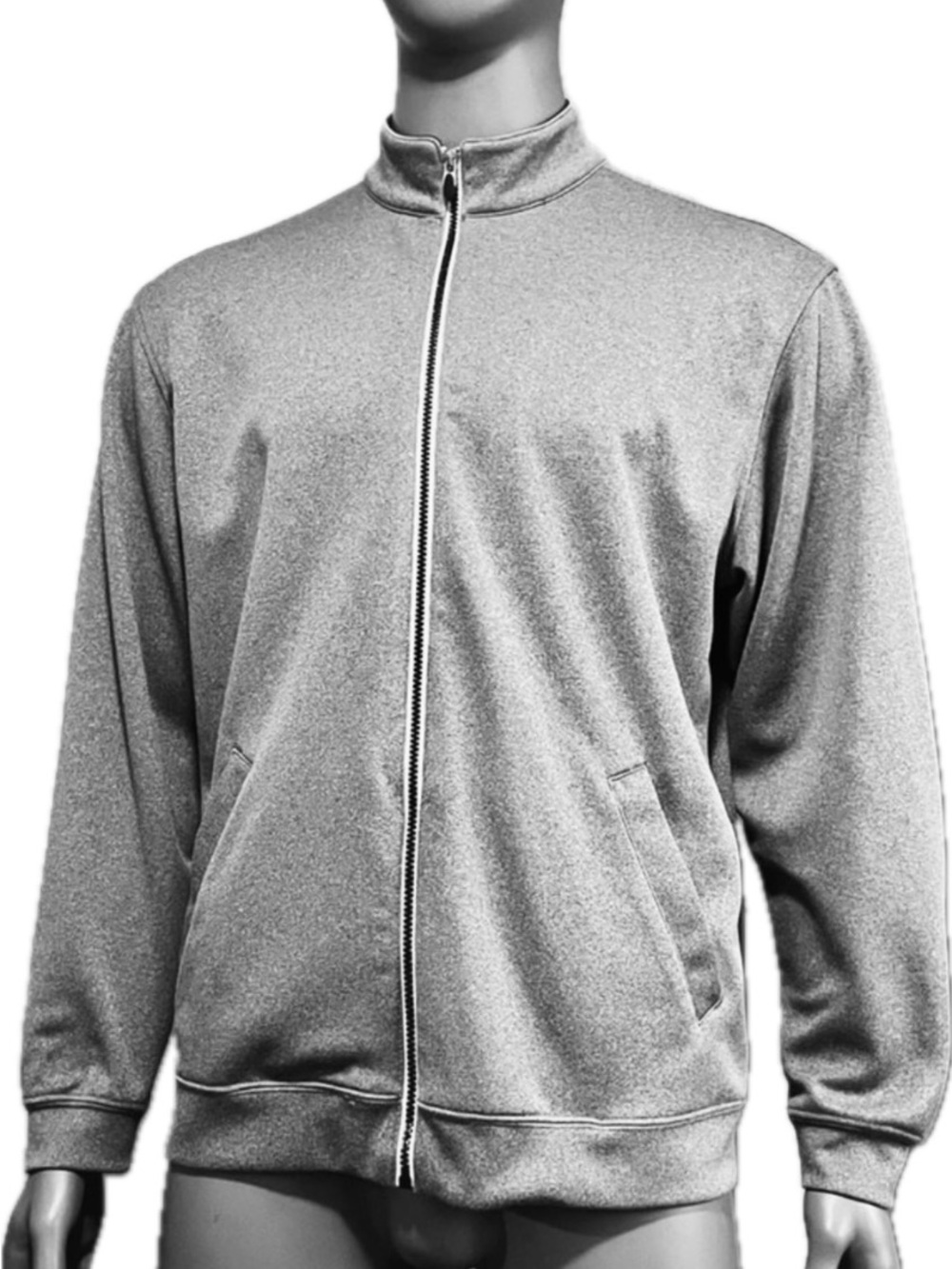 Pebble Beach Men's XL Golf Performance Full Zip Grey Jacket GUC